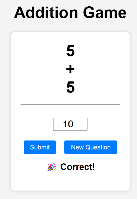 Addition Game